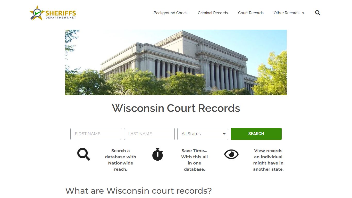 Wisconsin Court Records: WI Civil and Criminal Case + Docket Search Online